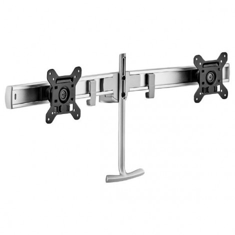 Atdec AWM-LR-S crossbar - mounts two monitors on single arm - each monitor to 27" and 7kg (15lb) - Silver