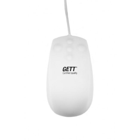 GETT Waterproof Medical Click Scroll Mouse- Button layout - (White)