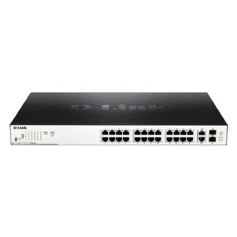 D-LINK DGS-1100-26MP 26-Port Surveillance Switch with 24 PoE and 2 Combo UTP/SFP ports (370W PoE budget)