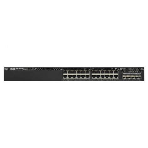 Cisco WS-C3650-24PD-E Catalyst Standalone with Optional Stacking 24-Port GbE PoE+ & 2 x 10GbE Uplink ports with 640WAC power supply, 1 RU, IP Services