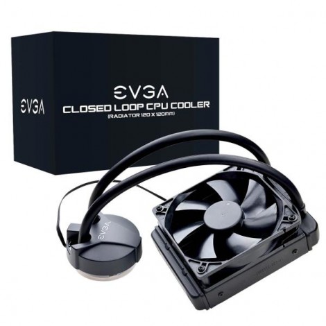 EVGA CLC 120mm All-In-One CPU Liquid Cooler, 1x 120mm Fan, Intel, 5 YR Warranty, 400-HY-CL11-V1