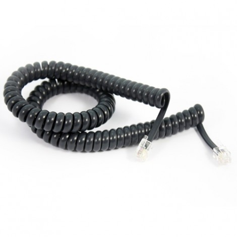 Yealink CAB-T27/9 *LS Spiral Curly Cable for Handset T27 and T29, RJ9 (4P4C) port for both the handset and the headset SPC-2.5M - Image 1