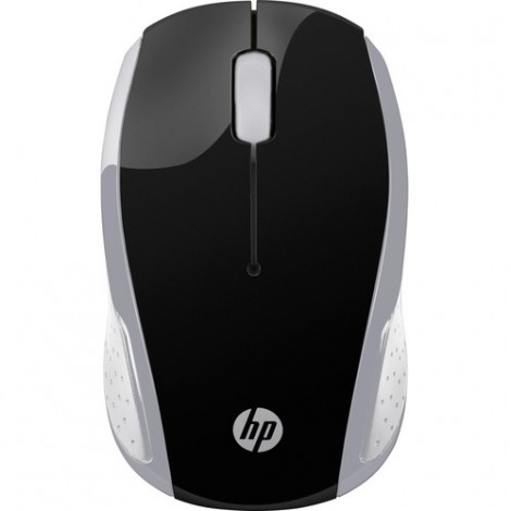HP 2HU84AA Wireless Mouse 200 2.4GHz 3 Bottons USB Wireless 2xAAA 1000 dpi Up to 12M Battery Life Dongle all-day comfort design Black/Silver - Image 1