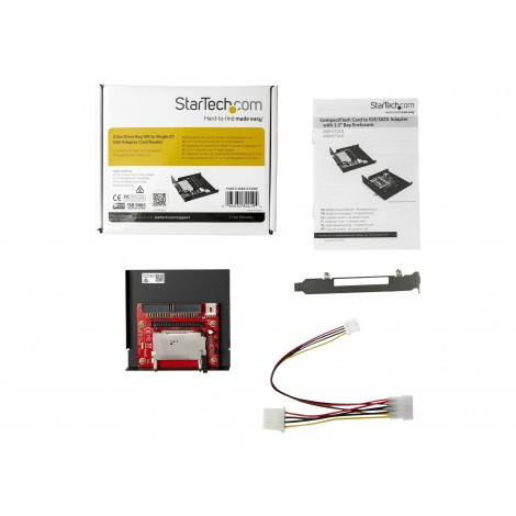 StarTech 35BAYCF2IDE 3.5" DRIVE BAY IDE TO SINGLE CF SSD ADAPTER CARD READER, 2YR - Image 1