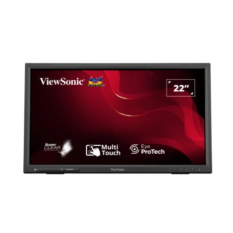 ViewSonic TD2223-2 22' IR Touch Monitor, Intuitive 10-point touchscreen, Finger, stylus, and glove touch compatible, Magnetic pen placeholder - Image 1