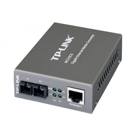 TP-LINK MC210CS MEDIA CONVERTER, GIGABIT RJ45 TO 1000 MBPS, SINGLE MODE, 1310NM, 15KM, 3YR - Image 1