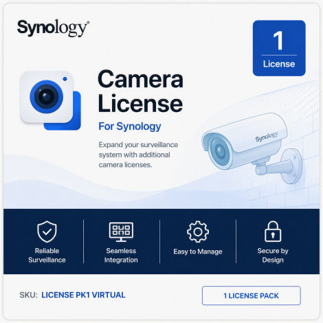 Synology LICENSE PK1 VIRTUAL Camera License For (Individual License Email) - Image 1