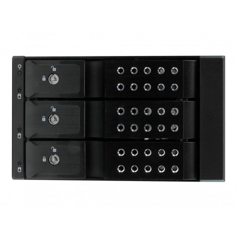 StarTech HSB3SATSASBA 3 BAY 3.5" SATA/SAS TRAYLESS MOBILE RACK BACKPLANE - Image 1