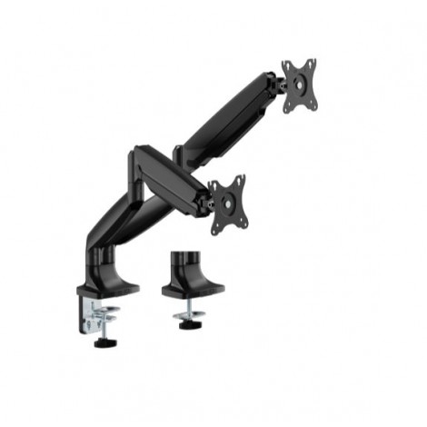 BRATECK LDT82-C024-BK Dual Screen Heavy-Duty Gas Spring Monitory Arm with For most 17"~35" Monitors, Matte Black