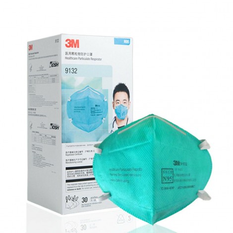 30PCS 3M 9132 P2 N95 Healthcare Particulate Respirator Surgical Mask Anti-Fluid