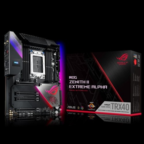 ASUS ROG ZENITH II EXTREME ALPHA AMD TRX40 E-ATX Motherboard sTRX4, 3rd Gen Ryzen Threadripper,16 Power Stages, PCIe 4.0, 10G LAN  (WIFI6)
