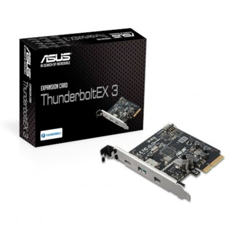 Asus THUNDERBOLTEX 3 card, A Single Port Integrating Thunderbolt 3, Reversible USB 3.1 Type-C and DisplayPort 1.2, 40Gbps Transfer Rate