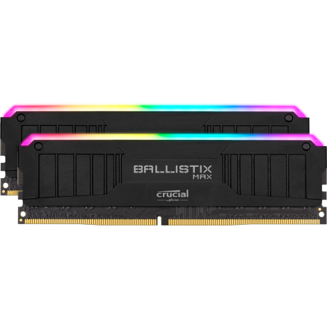 Crucial Ballistix MAX RGB 32GB (2x16GB) DDR4 UDIMM 4000MHz CL18 Black Aluminum Heat Spreader Intel XMP2.0 AMD Ryzen Desktop PC Gaming Memory