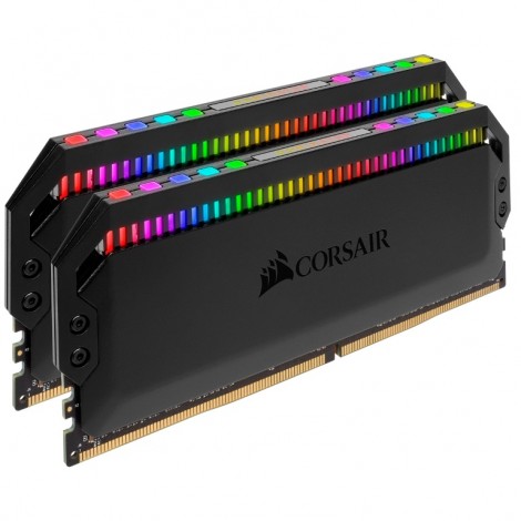 Corsair Dominator Platinum RGB 64GB (2x32GB) DDR4 3600MHz C18 1.35V DIMM XMP 2.0 Black Heatspreaders Desktop PC Gaming Memory