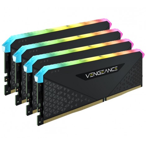 Corsair Vengeance RGB RS 64GB (4x16GB) DDR4 3200MHz C16 16-20-20-38 Black Heatspreader Desktop Gaming Memory