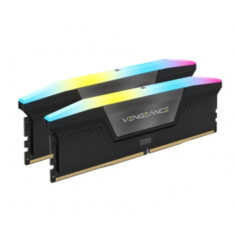 Corsair Vengeance RGB 32GB (2x16GB) DDR5 UDIMM 5600MHz C40 1.25V Desktop Gaming Memory Black