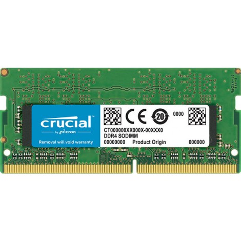 Crucial 8GB (1x8GB) DDR4 SODIMM 3200MHz CL22 Single Stick Notebook Laptop Memory RAM