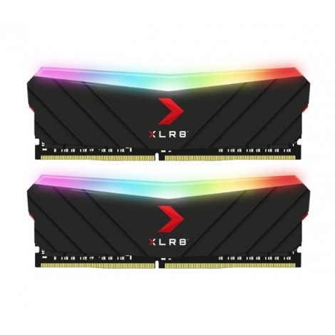 PNY XLR8 16GB (2x8GB) UDIMM 3600Mhz RGB CL18 1.35V Black Heat Spreader Gaming Desktop PC Memory
