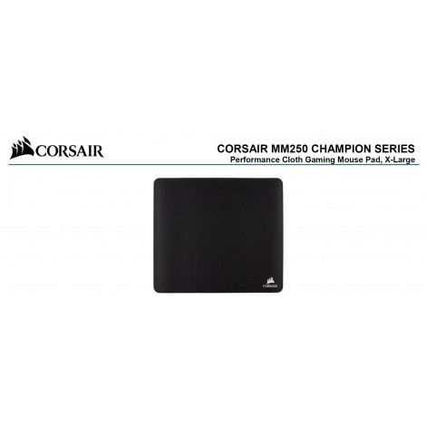 Corsair MM250 Champion Series X-Large Anti-Fray Cloth Gaming Mouse Pad.  450x400mm 2 Years Warranty (LS)