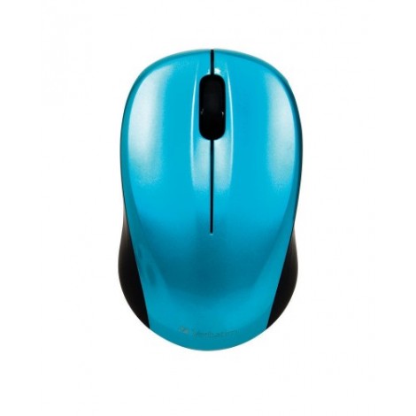 Verbatim 49044 GO Nano Caribbean Blue Mouse Wireless 2.4GHz Wireless Optical, Ultra Compact, 3 Buttons, 1600dpi, Nano Receiver