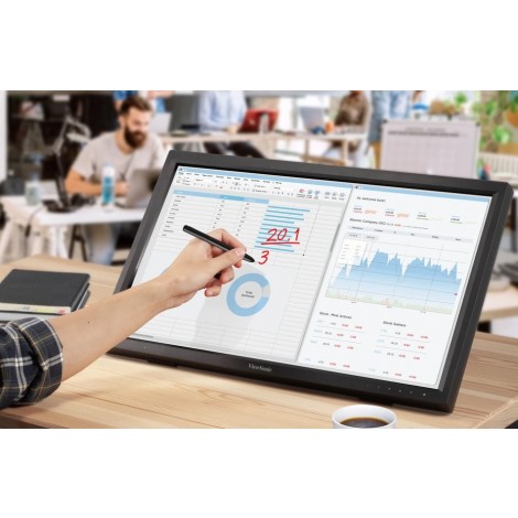 VIEWSONIC TD2223-2 22” IR Touch Monitor, Intuitive 10-point touchscreen, Finger, stylus, and glove touch compatible, Magnetic pen placeholder