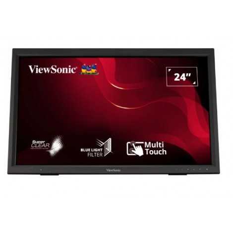 VIEWSONIC TD2423 24” IR 10 Point Touch Advanced Ergonomics, Magnetic Pen Holder, 40 degrees Tilt, 7H Hardness VESA 100, Glove, Multi OS Touch Monitor