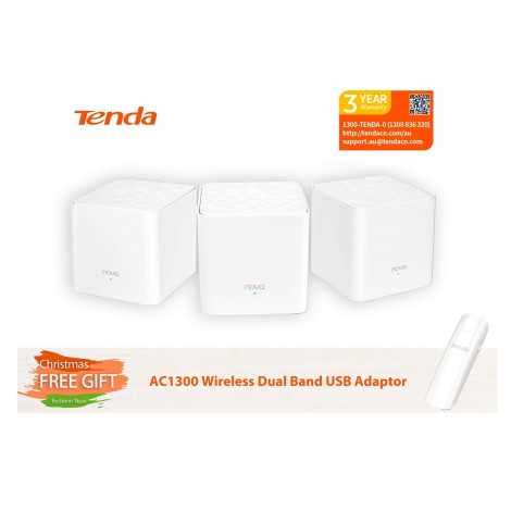 Tenda Nova MW3 AC1200 Whole Home Mesh WiFi System 3 Pack AU Waranty