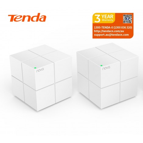 Tenda Nova MW6 (2 Pack) Whole Home Mesh Router WiFi System cover up to 350sqm