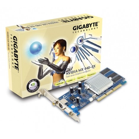 GIGABYTE NVIDIA GeForce MX440 64mb AGP 8x Graphics Card