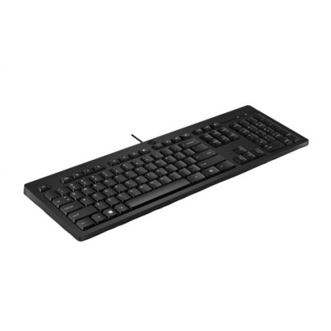 HP 266C9AA 125 Wired Keyboard - Compatible with Windows 10, Desktop PC, Laptop, Notebook USB Plug and Play Connectivity, Easy Cleaning 1YR WTY
