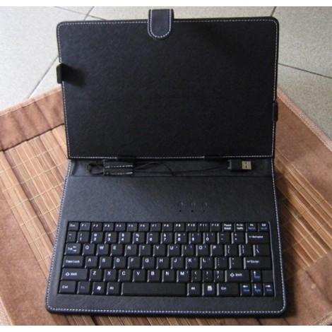 Tablet 7.9 Case+USB KB Black with clips. Micro USB 7.85'