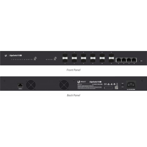 Ubiquiti Managed Fiber Aggregation Switch12x SFP 10Gbps Ports 4x 10Gbps Ethernet Ports - 160Gbps Switching Capacity