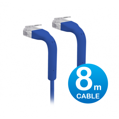UniFi patch cable with both end bendable RJ45 8m - Blue