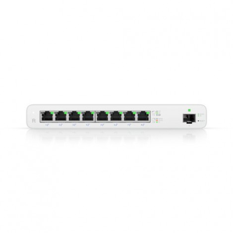 Ubiquiti UISP Router, 8-Port GbE Ports w/ 27V Passive PoE, For MicroPoP Applications, 110W PoE Budget, Fanless