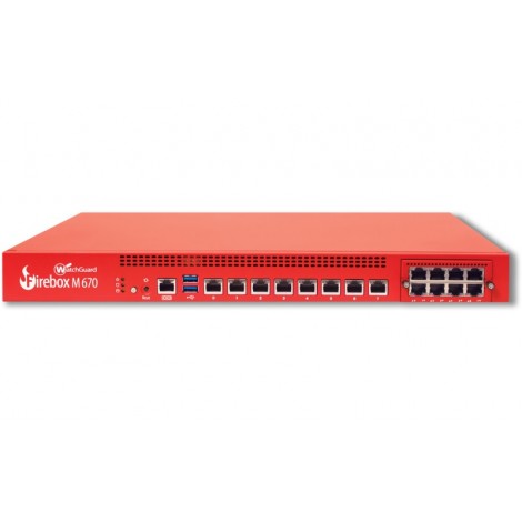 WatchGuard Firebox M670 with 3-yr Basic Security Suite
