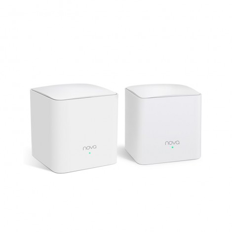 Tenda Nova MW5s 2-pack AC1200 Whole-Home Mesh WiFi System, 230 Square Meters, 867Mbps/300Mbps, MI-MIMO, SSID Broadcast, Beamforming, Smart QoS