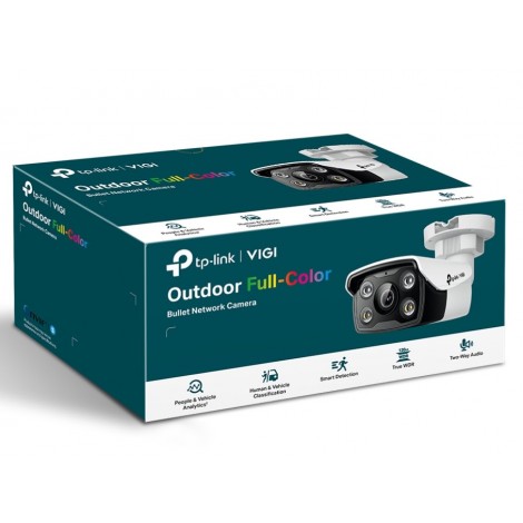 TP-LINK VIGI C350(6MM) VIGI 5MP C350(6mm) Full-Colour Bullet Network Camera 6mm Lens, Two-Way Audio, Smart Detection