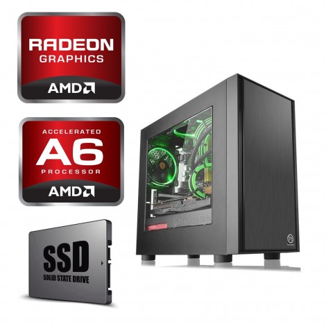 AMD A6-7400K 3.5GHz 120GB SSD 4GB Radeon R5 Gaming Computer Desktop PC
