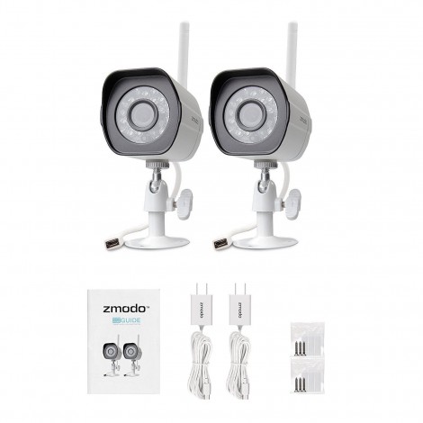 Zmodo 1280x720p Wireless IP Network Outdoor Home Security Camera Night Vision (2 Pack)