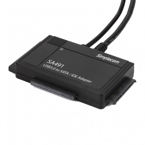Simplecom 3-IN-1 USB 3.0 TO 2.5" 3.5" 5.25" SATA/IDE Adapter w/Power Supply SA491