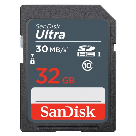 SanDisk 32GB Ultra SDHC Class 10 UHS-I 30MB/s Memory Card 