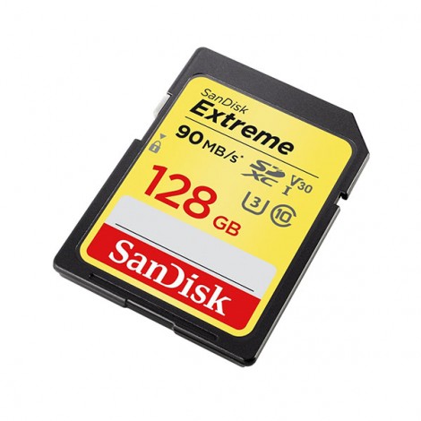 Sandisk Extreme SDXC UHS-I U3 Class 10 128GB upto 90MB/s (SDSDXVF-128G)