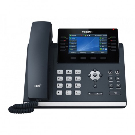 Yealink T46S 16 Line IP phone, 4.3' 480x272 pixel colour display with backlight, Dual Gigabit Ports, 10 Program keys/BLF/XML/HDV,1 USB port- IPF-X6
