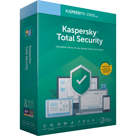 Kaspersky Total Security (KTS) Physical Card (3 Device, 1 Account, 1 Year) Supports PC, Mac, & Mobile