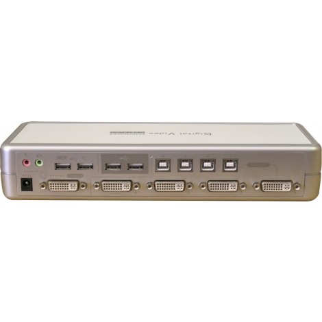 ServerLink 4 Port DVI KVM-DVI-I/USB/Audio w/ 4 x 1.8m cables SL-401-DC