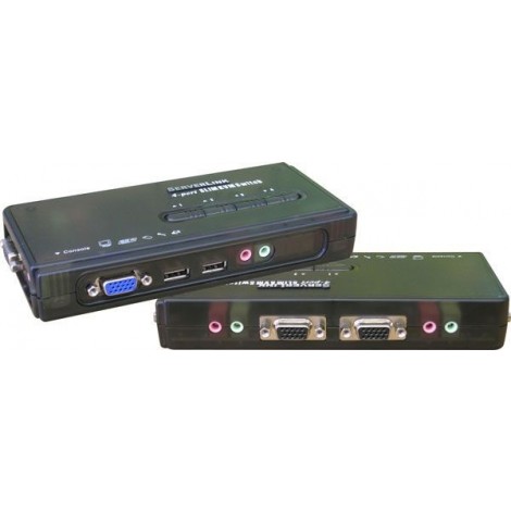 ServerLink 4 Port USB KVM-VGA/USB/Audio w/ 4 x 1.8m cables SL-431-U