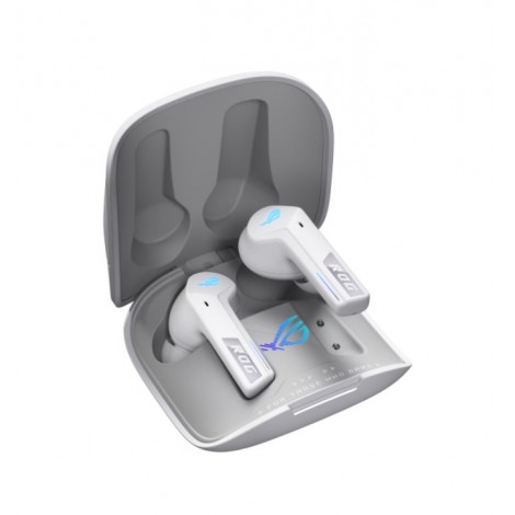 ASUS ROG CETRA TRUE WIRELESS SPEEDNOVA WHITE , Dual-Mode, Bone-Conduction AI Microphones, Up to 46-hour battery life, Hybrid Multipoint