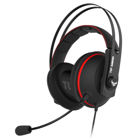 ASUS TUF GAMING H7 CORE RED PC / PS4 / Nintendo Switch / Mobile / XBox Gaming Headset, Onboard 7.1 Virtual Surround