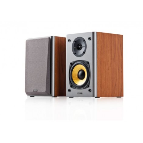 Edifier R1000T4 Ultra-Stylish Active Bookself Speaker - Uncompromising Sound Quality for Home Entertainment Theatre - 4inch Bass Driver Speakers BROWN