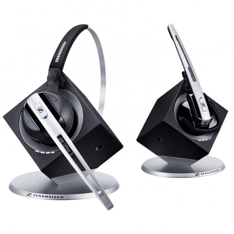 EPOS | Sennheiser DW Office  - DECT Wireless Office headset with base station, for phone only, USB port for upgrade, convertible  (headband or earhook